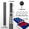 G128 Combo Pack: 20 Ft Telescoping Aluminum Flagpole (Black) & American and Christian Flags 3x5 Ft, Both StormFlyer Series Embroidered 220GSM Spun Polyester | Pole with Flags Included